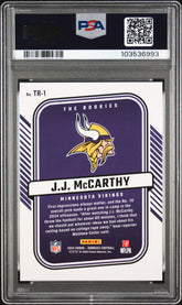 2024 Panini Donruss The Rookies JJ Mccarthy #TR1 PSA 10